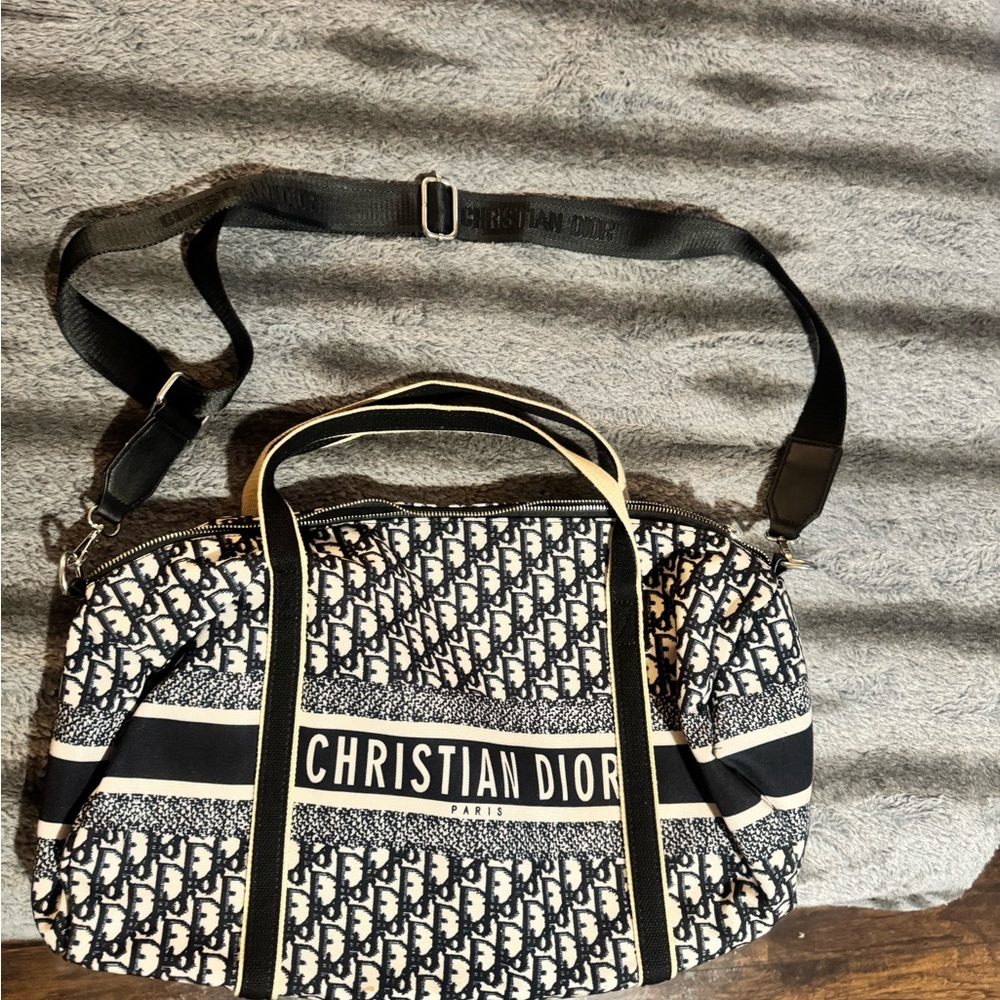 Christian Dior Black and White Monogram Bag